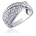 Delicate Radiance: Sterling Silver Engagement Ring with CZ Diamonds