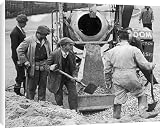 Canvas Prints of Mixing Concrete from Mary Evans