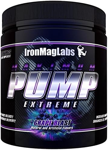 Iron Mag Labs MAXIMUM PUMP Extreme, Grape Blast, 30serv. The Most Complete Pre-Workout Drink on the Market!