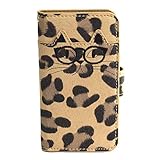 anello アネロ ZU-M0205-LEO おすましメガネ猫 ジョセフィーヌ iPhone6・6s専用 手帳型ケース スマートフォン スマホケース アイフォンカバー [並行輸入品]