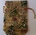 Gold Christmas Tree Glitter Organza Bag 12 Piece Holiday Party Favor Wrap Pouch Ribbon Drawstring 3 