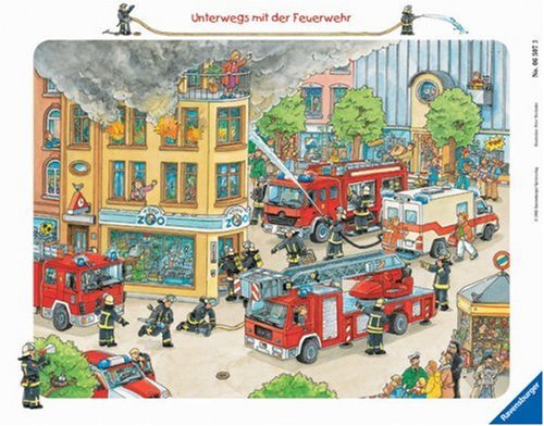 Ravensburger 06507 - Wieso? Weshalb? Warum? Unterwegs mit der Feuerwehr, 27 Teile Rahmenpuzzle