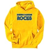 Kneeboarding Rocks ! Sports Mens Hoodie (Yellow, Sizes X-Small - XXX-Large)