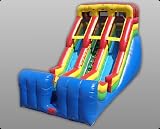 Monster Slide Rainbow Double Slide 18' - Great for Rental business, Church, School, Institution.