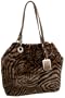 B. MAKOWSKY Lites Nairobi Lg Tote,Brown Zebra,one size