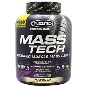 Muscletech Performance Series Mass Tech Weight Gainer, Vanilla, 7lb