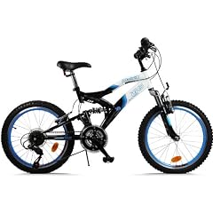 MOUNTAINBIKE 20 ZOLL MATRIX VOLLGEFEDERT 18 GANG SHIMANO KINDERFAHRRAD FARBE: RACING - BLAU