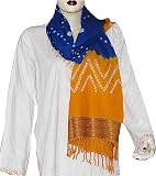 Scarf Stole in Wool Tie Dye Print Womens Accessory India 24 x 70 (tdstl007)