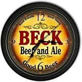 Beck 's Beer and Ale Cascading Pub Wall Clock