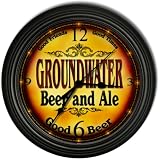GROUNDWATER 'S Beer and Ale Cascading Pub Wall Clock