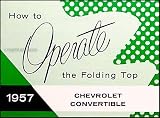 1957 Chevy Bel Air Convertible Reprint Owner's Manual Package