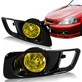 1999-2000 Honda Civic 2/4DR Fog Lights Kit Yellow 1999-2000 Honda Civic 2/4DR Fog Lights Kit Yellow