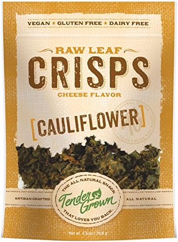 Tender Grown Crisps Raw Leaf Cauliflower Flower Cheese, 2.5 Ounce