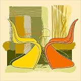 poster / affiche panton chair 01 est disperible en (L x H): 70 x 70 cm de T. Marutschke