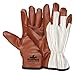 Coated Gloves, M, White/Burgundy, Jersey, PR