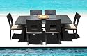 7 Pc Outdoor Wicker Dining Table Set Patio Furniture