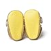 Kuner Baby Girls Tassel Bow Sequins Soft Soled Crib Shoes PU Moccasins First Walkers