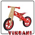 Snowflake Red- Kids Wooden Balance Training Bike cycle
