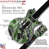 Camouflage Green Skin by WraptorSkinz TM fits Nintendo Wii Guitar Hero III (3) Les Paul Controller (GUITAR NOT INCLUDED)