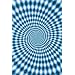 Blue Spiral (Fractal) Art Poster Print - 24" X 36"