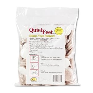 Master Caster : Quiet Feet Self-Adhesive Noise Reducers, 1-1/4 Dia. Felt Pads, Beige, 100/pack -:- Sold as 2 Packs of - 100 - / - Total of 200 Each