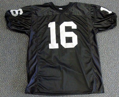 George Blanda Autographed Oakland Raiders Black Jersey HOF 81 PSA/DNA