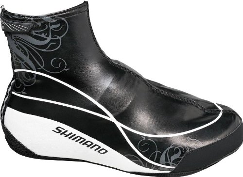 SHIMANO Damen ORIGINALS &Uuml;berschuhe, Schwarz/Wei&szlig;, S, CW0W110105