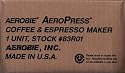 Aeropress Coffee and Espresso Maker with Eco Friendly Packaging