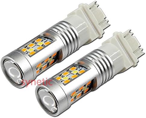 High Power 3535 Chip 3157 Dual Color Switchback LED Turn Signal Light Bulbs