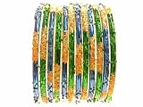 Beachcombers! Ethnic Glass Indian Wedding Bridal Bollywood Bangles Belly Dance Bracelets Set