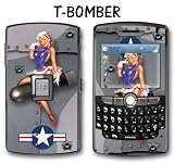 Blackberry World (8800, 8820, 8830) Designer Vinyl Skin - T-Bomber Silver