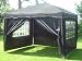 51MoXSLLpjL. SL75  3x3mtr BLACK Pop Up Gazebo, FULLY WATERPROOF with Four Side Panels and Carrybag