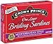Crown Prince One Layer Brisling Sardines - Mediterranean Style, 3.75-Ounce Cans (Pack of 12)
