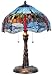 Tiffany Style Stained Glass Table Lamp "Dragonfly Blue"