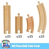 100 Piece Bulk Conductor Carl Brand Track Set Compatible with Thomas The Train