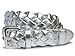 Hand Made Metallic Crack Print Leather Braided Round Belt