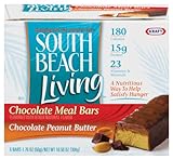 South Beach Living Chocolate Meal Replacement Bar, Chocolate Peanut Butter Bars, 6-Count, 1.76-Ounce (Pack of 2)