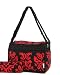 Red and Black Lunch Bag Damask Print with Utensil Case Belvah