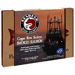 SeaBear Copper River Smoked Sockeye Salmon, 6-Ounce Units   (Pack of 2)
