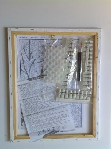 Sakura Diyoilpaintings Paint By Numbers Kits, Little Birds On The Tree Paint By Number Kit 3 Pieces Art Flower Painting for Home Decoration Art Stretched Diy By Yourself