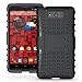 MAXX Case, iThrough™ Stand Function Dual-layer TPU & Plastic Protection Cover Carrying Case for Motorola Droid MAXX XT1080M (Black-)
