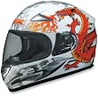 AFX FX-90 Dragon Full Face Motorcycle Helmet White Medium 0101-3393