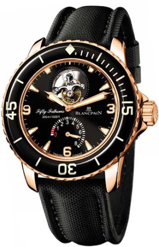 Blancpain Men's 5025.3630.52 Fifty Fathoms Tourbillon Rose Gold Watch