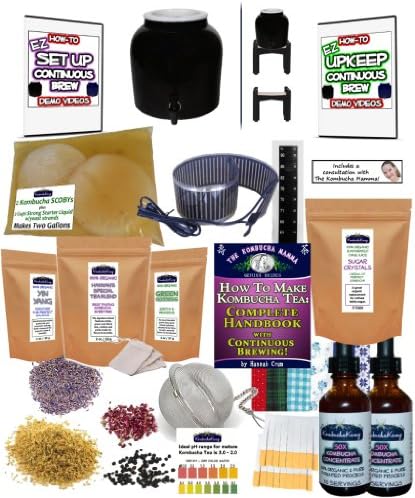 KKamp Continuous Brew Kombucha DELUXE PACKAGE - Black w/Stand + Essential Heat Strip