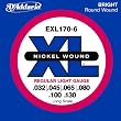 D'Addario EXL170-6 6-String Nickel Wound Bass Guitar Strings, Light, 32-130, Long Scale