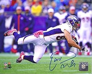 Eric Decker Autographed Photograph - 8x10 white Uniform - Autographed NFL Photos