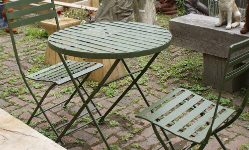 Large Metal Shabby Chic Bistro Set/Garden Table & 2 Chairs top Bistro sets Large Metal Shabby Chic Bistro Set/Garden Table & 2 Chairs picture