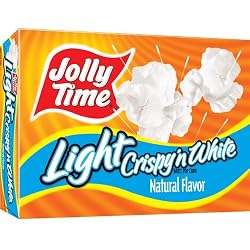 Jolly Time Light Crispy 'n White Natural Flavor White Microwave Popcorn, 3-Count Boxes (Pack of 12)