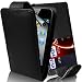 Für Apple iPod Touch 4 Kunstledertasche in Schwarz Klapptasche mit Karteneinschub Hülle Etui Flip Case - Plus Mit LCD Displayschutzfolie und Reinigungstuch Inklusive