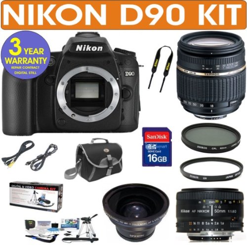 BRAND NEW NIKON D90 Digital SLR Camera + Tamron AF 18-250mm Zoom Lens + Nikon 50mm 1.8 Lens + 3 Year Celltime Warranty